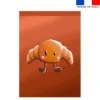 Torchon imprimé amis ptit déj Croissant - Création Stillistic