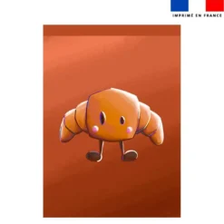Torchon imprimé amis ptit déj Croissant - Création Stillistic