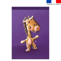 Torchon imprimé bébé girafe - Création Stillistic