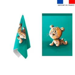 Torchon imprimé bébé guépard - Création Stillistic