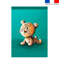 Torchon imprimé bébé guépard - Création Stillistic