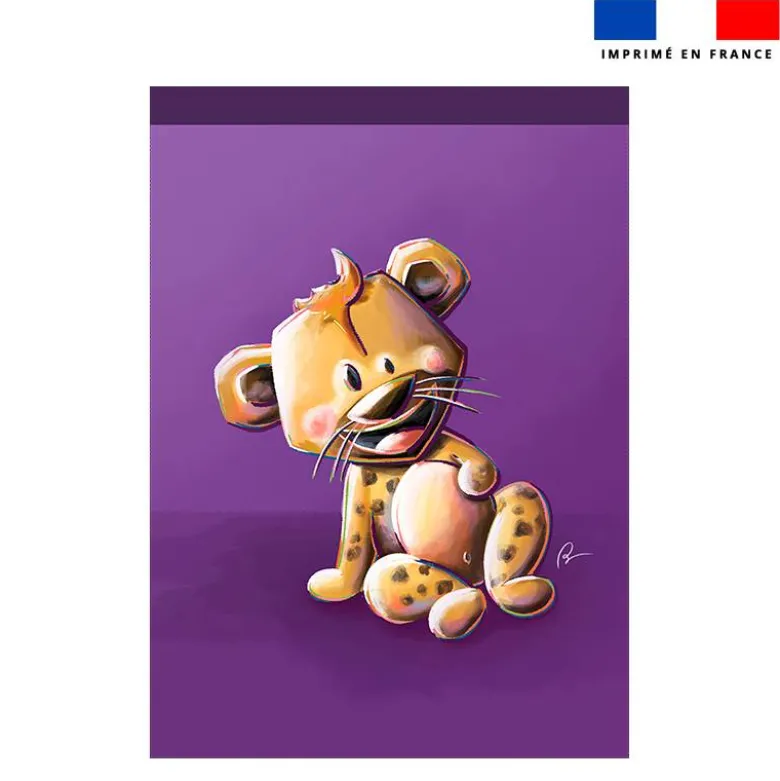Torchon imprimé bébé hyène - Création Stillistic