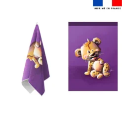 Torchon imprimé bébé hyène - Création Stillistic