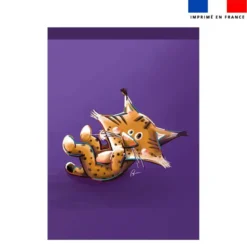 Torchon imprimé bébé lynx - Création Stillistic