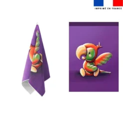 Torchon imprimé bébé perroquet - Création Stillistic