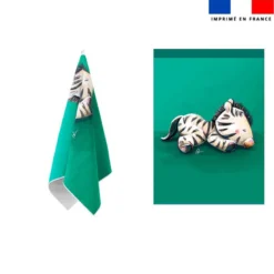 Torchon imprimé bébé zèbre - Création Stillistic