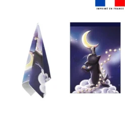 Torchon imprimé chat sirius - Création Stillistic