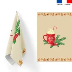 Torchon imprimé chocolat chaud
