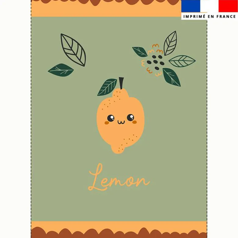 Torchon imprimé citron joyeux
