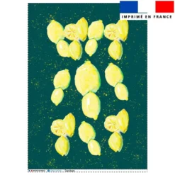 Torchon imprimé citron splash - Création Cat&Colours