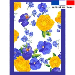 Torchon imprimé fleur de pensée