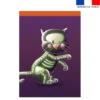 Torchon imprimé Halloween Squelette - Création Stillistic