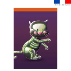 Torchon imprimé Halloween Squelette - Création Stillistic