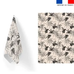 Torchon imprimé happy mom jungle beige