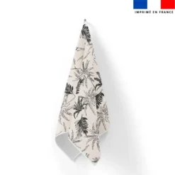 Torchon imprimé happy mom jungle beige