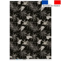 Torchon imprimé happy mom jungle noir