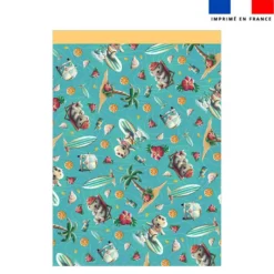 Torchon imprimé hippo en vacances - Création Stillistic