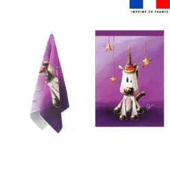 Torchon imprimé licorne - Création Stillistic
