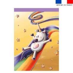 Torchon imprimé licorne toboggan - Création Stillistic