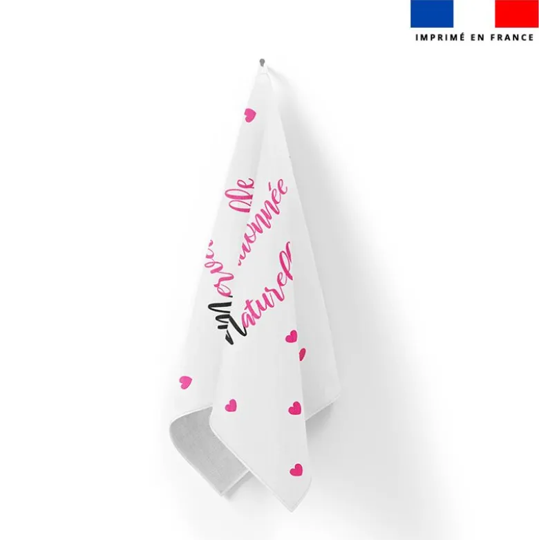 Torchon imprimé maman acrostiche