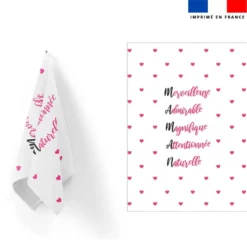 Torchon imprimé maman acrostiche