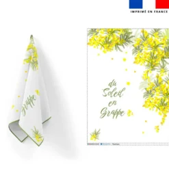 Torchon imprimé mimosa