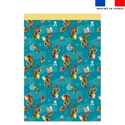 Torchon imprimé mini lion pirate - Création Stillistic