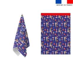 Torchon imprimé mini macareux - Création Stillistic