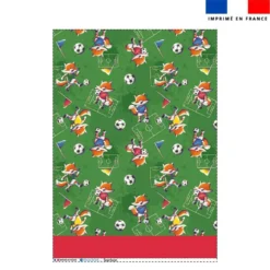 Torchon imprimé mini renard foot - Création Stillistic