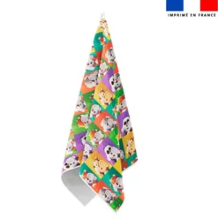 Torchon imprimé mosaïque animaux Lou-Sticks - Création Stillistic
