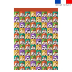 Torchon imprimé mosaïque animaux Lou-Sticks - Création Stillistic