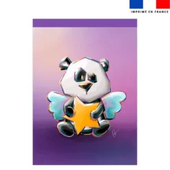 Torchon imprimé panda ange - Création Stillistic