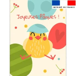 Torchon imprimé petit poussin de Pâques