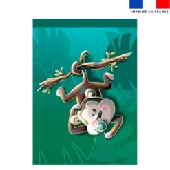 Torchon imprimé singe curieux - Création Stillistic