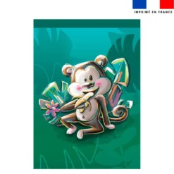 Torchon imprimé singe gourmand - Création Stillistic