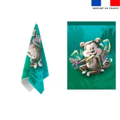 Torchon imprimé singe gourmand - Création Stillistic