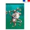 Torchon imprimé singe joyeux - Création Stillistic