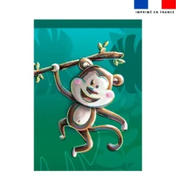 Torchon imprimé singe joyeux - Création Stillistic