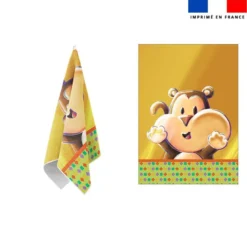 Torchon imprimé Singe Lou-Stick - Création Stillistic