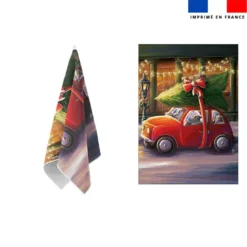 Torchon imprimé souris de Noel - Création Stillistic