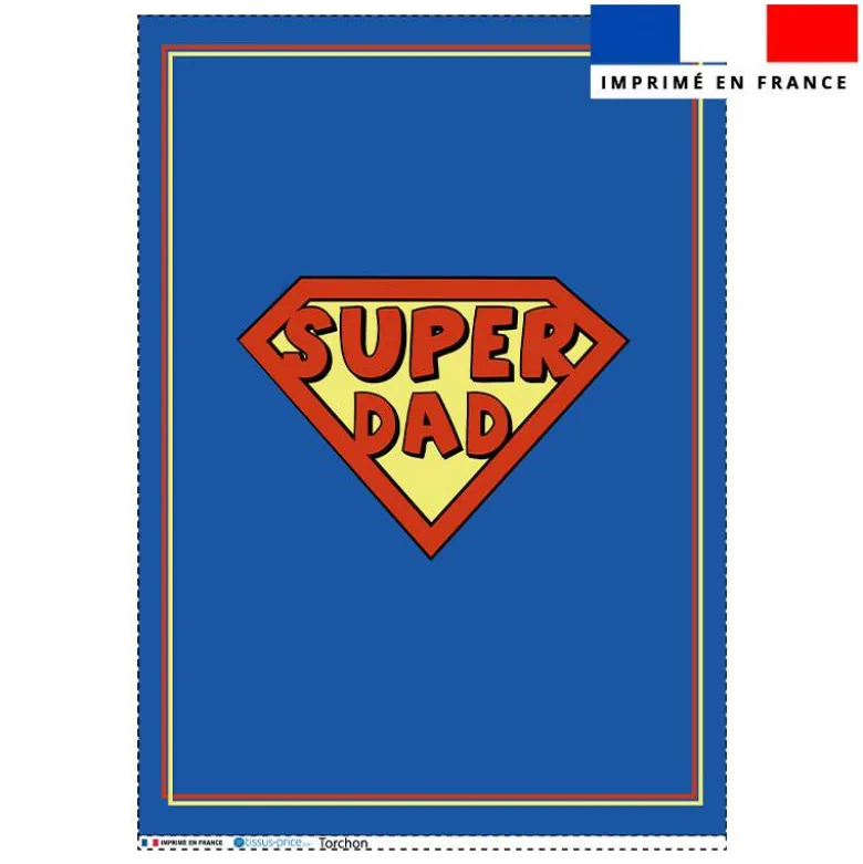 Torchon imprimé super dad
