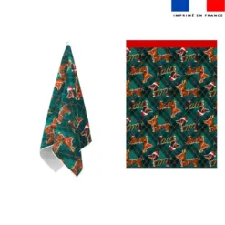 Torchon imprimé Teckels de Noël - Création Stillistic