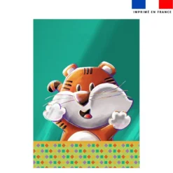 Torchon imprimé Tigre Lou-Stick - Création Stillistic