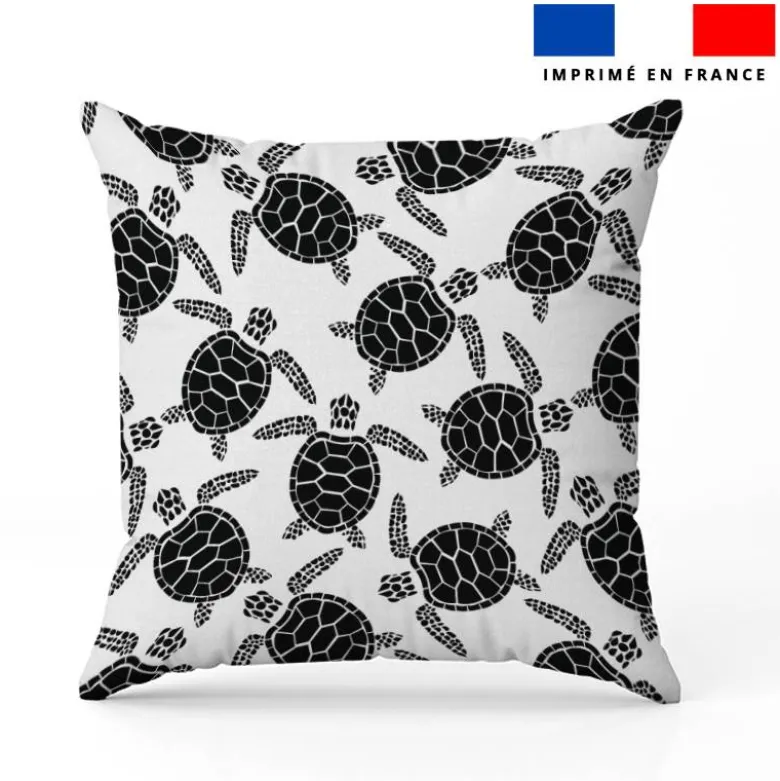 Tortue de mer noire - Fond blanc
