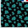 Tortue et raie bleu turquoise - Fond noir