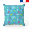 Tortue et raie manta maori blanche - Fond bleu