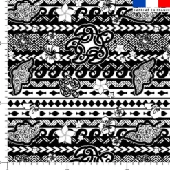 Tortue et raie manta maori blanche - Fond noir