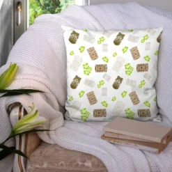 Totem tahitien maori marron et hibiscus vert - Fond blanc