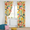 Toucan et paresseux jungle - Fond jaune