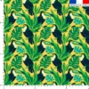 Toucan exotique et monstera - Fond jaune